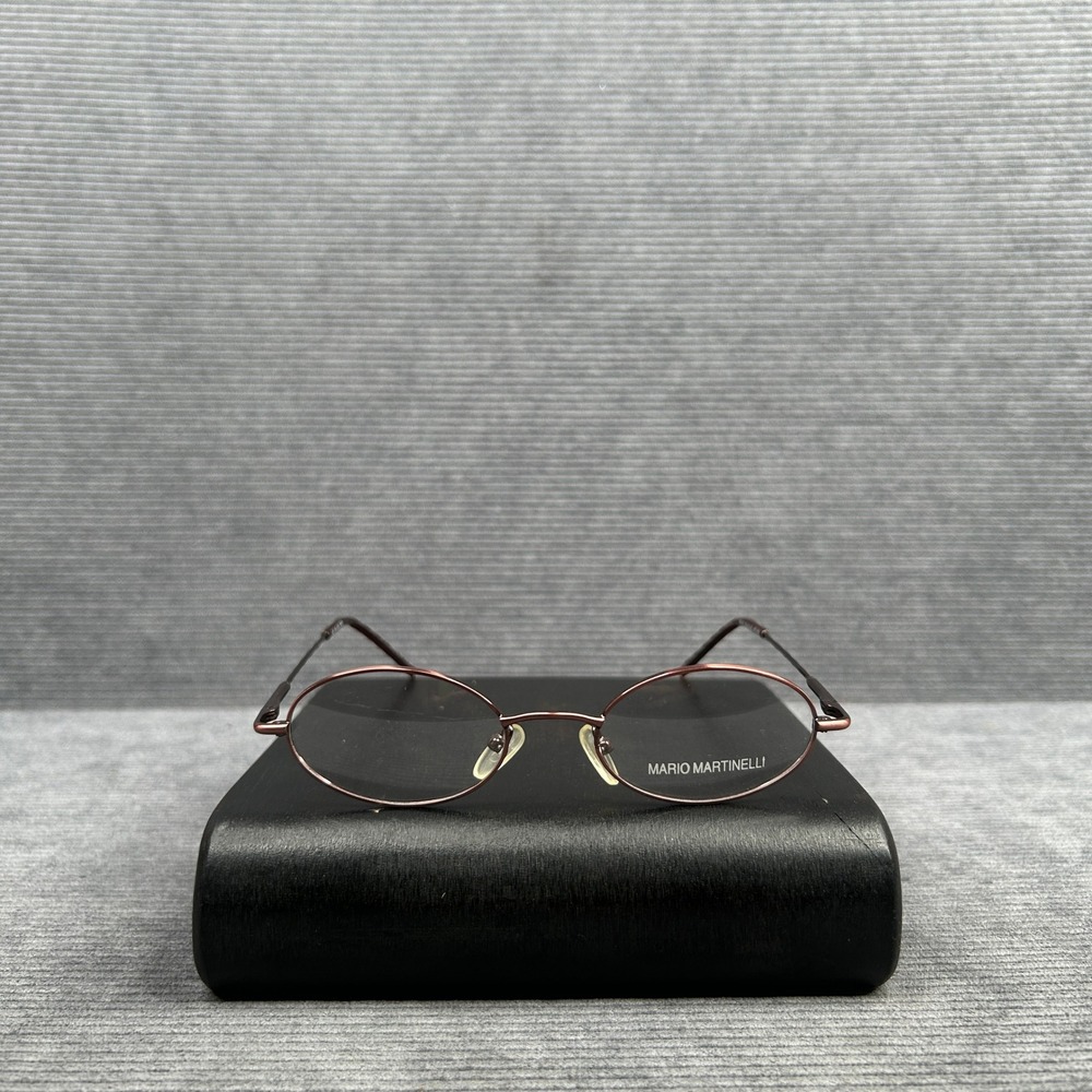 Mario Martinelli Helen Red Oval Y2k Eyeglass Frames 47-19-135 Metal Glasses